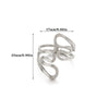 Wholesale Gold Plated Stainless Steel Geometric Line Ring For Women