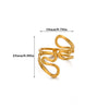 Wholesale Gold Plated Stainless Steel Geometric Line Ring For Women