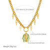 Wholesale Gold Plated Stainless Steel Medieval Style Cross Pendant Necklace For Women