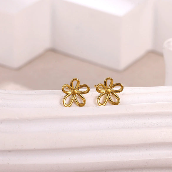 Wholesale Gold Plated Stainless Steel Mini Flower And Butterfly Ring Jewelry For Women