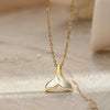 Wholesale Gold Plated Women's Simple Animal Zodiac Pattern Oshaped Chain Shellfish Tail Pendant Necklace