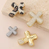 Wholesale Gold Plated Zircon Encrusted Chubby Cross Pendant Diy Jewelry Accessories Made Of Copper