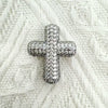 Wholesale Gold Plated Zircon Encrusted Chubby Cross Pendant Diy Jewelry Accessories Made Of Copper