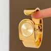 Wholesale Goldcolored Bell Clock Braceletstyle Alloy Watch With Round Dial For Women