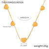Wholesale Golden Love Beaded Light Luxury Collarbone Chain For Women Titanium Steel 18K Gold Plated Necklace Jewelry Electroplated