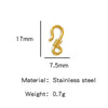Wholesale Golden Stainless Steel Hook Buckles Geometric Handmade Diy Jewelry Connecting Buckles For Bracelets Necklaces With Electroplating