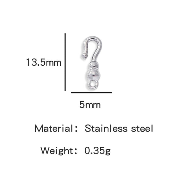 Wholesale Golden Stainless Steel Hook Buckles Geometric Handmade Diy Jewelry Connecting Buckles For Bracelets Necklaces With Electroplating