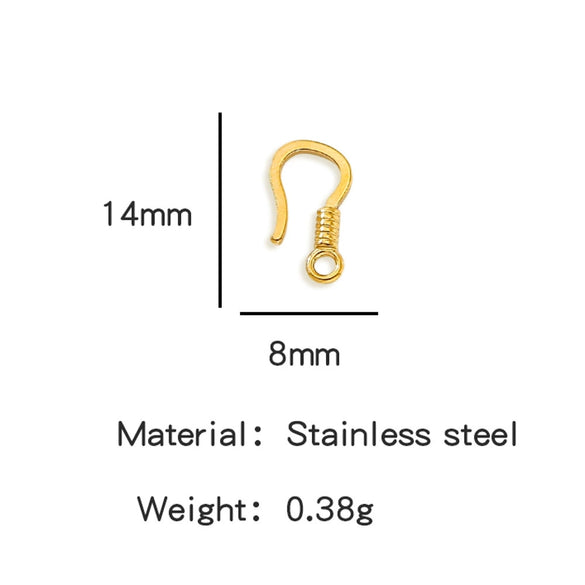 Wholesale Golden Stainless Steel Hook Buckles Geometric Handmade Diy Jewelry Connecting Buckles For Bracelets Necklaces With Electroplating