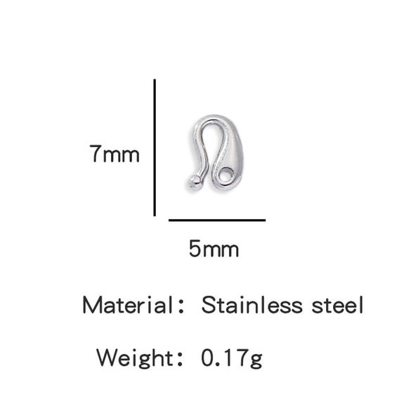 Wholesale Golden Stainless Steel Hook Buckles Geometric Handmade Diy Jewelry Connecting Buckles For Bracelets Necklaces With Electroplating