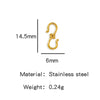 Wholesale Golden Stainless Steel Hook Buckles Geometric Handmade Diy Jewelry Connecting Buckles For Bracelets Necklaces With Electroplating
