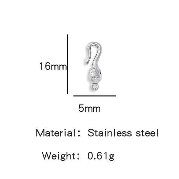 Wholesale Golden Stainless Steel Hook Buckles Geometric Handmade Diy Jewelry Connecting Buckles For Bracelets Necklaces With Electroplating