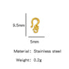 Wholesale Golden Stainless Steel Hook Buckles Geometric Handmade Diy Jewelry Connecting Buckles For Bracelets Necklaces With Electroplating