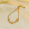 Wholesale Golden Titanium Steel Electroplated Butterfly Chain Bracelet For Women