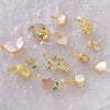 Wholesale Goldplated Copper Cactus Flower And Nut Cross Pendant Necklace Bracelet Diy Jewelry Accessories