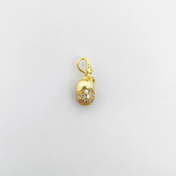 Wholesale Goldplated Copper Cactus Flower And Nut Cross Pendant Necklace Bracelet Diy Jewelry Accessories