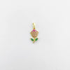 Wholesale Goldplated Copper Cactus Flower And Nut Cross Pendant Necklace Bracelet Diy Jewelry Accessories