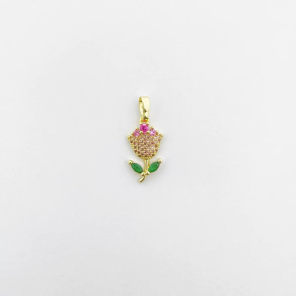 Wholesale Goldplated Copper Cactus Flower And Nut Cross Pendant Necklace Bracelet Diy Jewelry Accessories