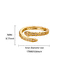 Wholesale Goldplated Copper Geometric Beltshaped Open Rings For Women With Electroplating Design