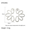 Wholesale Goldplated Polished Stainless Steel Hollow Symmetrical Flower Earrings For Women
