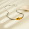Wholesale Goldplated Stainless Steel And Titanium Steel Geometric Ball Chain Necklace For Women