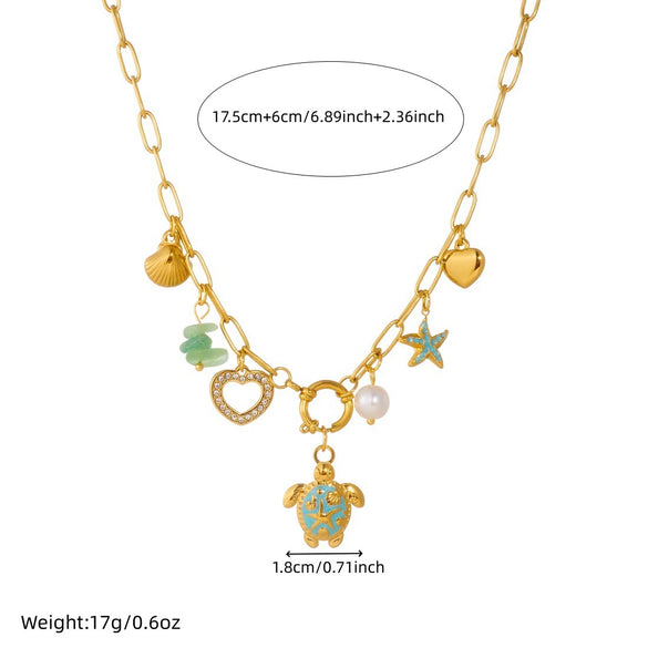 Wholesale Goldplated Stainless Steel Animalshaped Pendant Necklace For Women With Flat Cross Chain