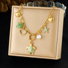 Wholesale Goldplated Stainless Steel Animalshaped Pendant Necklace For Women With Flat Cross Chain