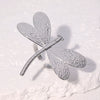 Wholesale Goldplated Stainless Steel Dragonfly Open Ring Jewelry For Women Simple Animal Style