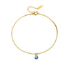 Wholesale Goldplated Stainless Steel Evil Eye Pendant Anklet For Women