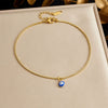 Wholesale Goldplated Stainless Steel Evil Eye Pendant Anklet For Women
