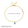 Wholesale Goldplated Stainless Steel Evil Eye Pendant Anklet For Women
