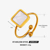 Wholesale Goldplated Stainless Steel Geometric Oval Ring For Women