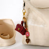 Wholesale Goldplated Stainless Steel Heart Water Drop Bell Pattern Earphone Case Bag Pendant Keychain For Women