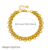 Wholesale Goldplated Stainless Steel Hiphop Style Women's Wide Woven Buckle Bracelet
