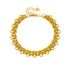 Wholesale Goldplated Stainless Steel Hiphop Style Women's Wide Woven Buckle Bracelet