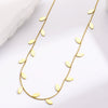 Wholesale Goldplated Stainless Steel Plants And Flowers Leaf Necklace And Bracelet Set Women's Accessories