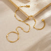 Wholesale Goldplated Stainless Steel Small Round Tube Chain Fingerless Bracelet For Women