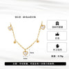 Wholesale Goldplated Stainless Steel White Shell Geometric Heart Bead Pendant Calendering Chain Necklace For Women