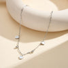 Wholesale Goldplated Stainless Steel White Shell Geometric Heart Bead Pendant Calendering Chain Necklace For Women
