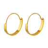 Wholesale Goldplated Titanium Steel Geometric Plain Hoop Earrings For Women Trendy Fashion Personality Jewelry