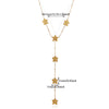 Wholesale Goldplated Titanium Steel Heart Geometric Bead Chain Necklace For Women With Palace And Floral Style