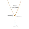 Wholesale Goldplated Titanium Steel Heart Geometric Bead Chain Necklace For Women With Palace And Floral Style