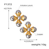 Wholesale Grey Bead Earrings In Light Luxury Style Geometric Pattern Stainless Steel Tassel Electroplated