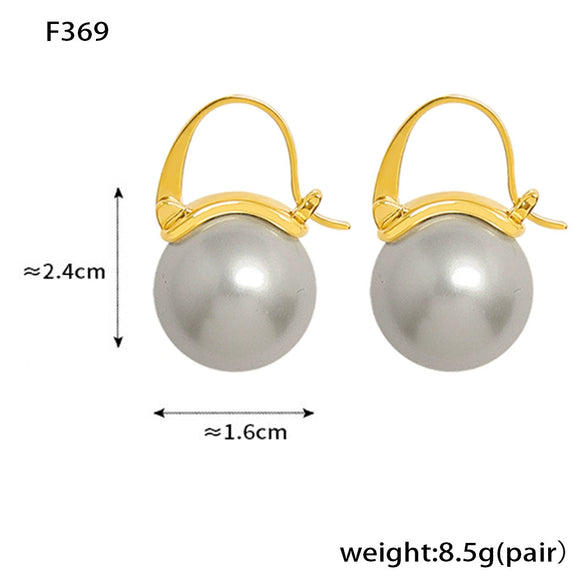 Wholesale Grey Bead Earrings In Light Luxury Style Geometric Pattern Stainless Steel Tassel Electroplated