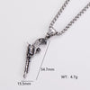 Wholesale Gun Necklace Stainless Steel Punk Hip Hop Geometric Polished Fashion