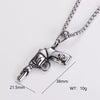 Wholesale Gun Necklace Stainless Steel Punk Hip Hop Geometric Polished Fashion