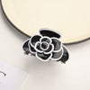 Wholesale Hair Accessories Acetic Acid Camellia Flower Handmade Shark Clip For Women