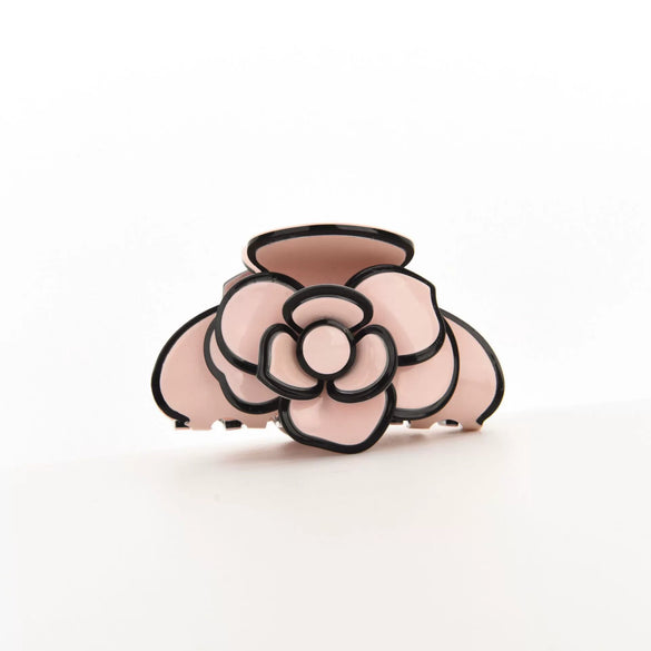Wholesale Hair Accessories Acetic Acid Camellia Flower Handmade Shark Clip For Women