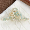 Wholesale Hair Accessories Acetic Acid Handmade Twin Flowers Grab Clip For Women