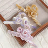 Wholesale Hair Accessories Acetic Acid Handmade Twin Flowers Grab Clip For Women