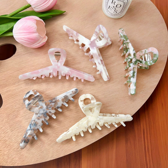 Wholesale Hair Accessories Acetic Acid Handmade Vintage Simple Geometric Hair Grab Clips For Women